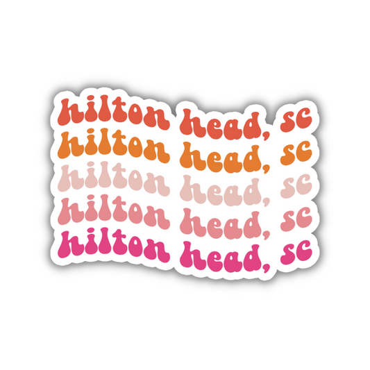 Hilton Head, South Carolina Retro Sticker