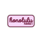 Honolulu, Hawai'i Retro Travel Sticker – Colorful Vinyl Decal for Laptop, Water Bottle & Luggage