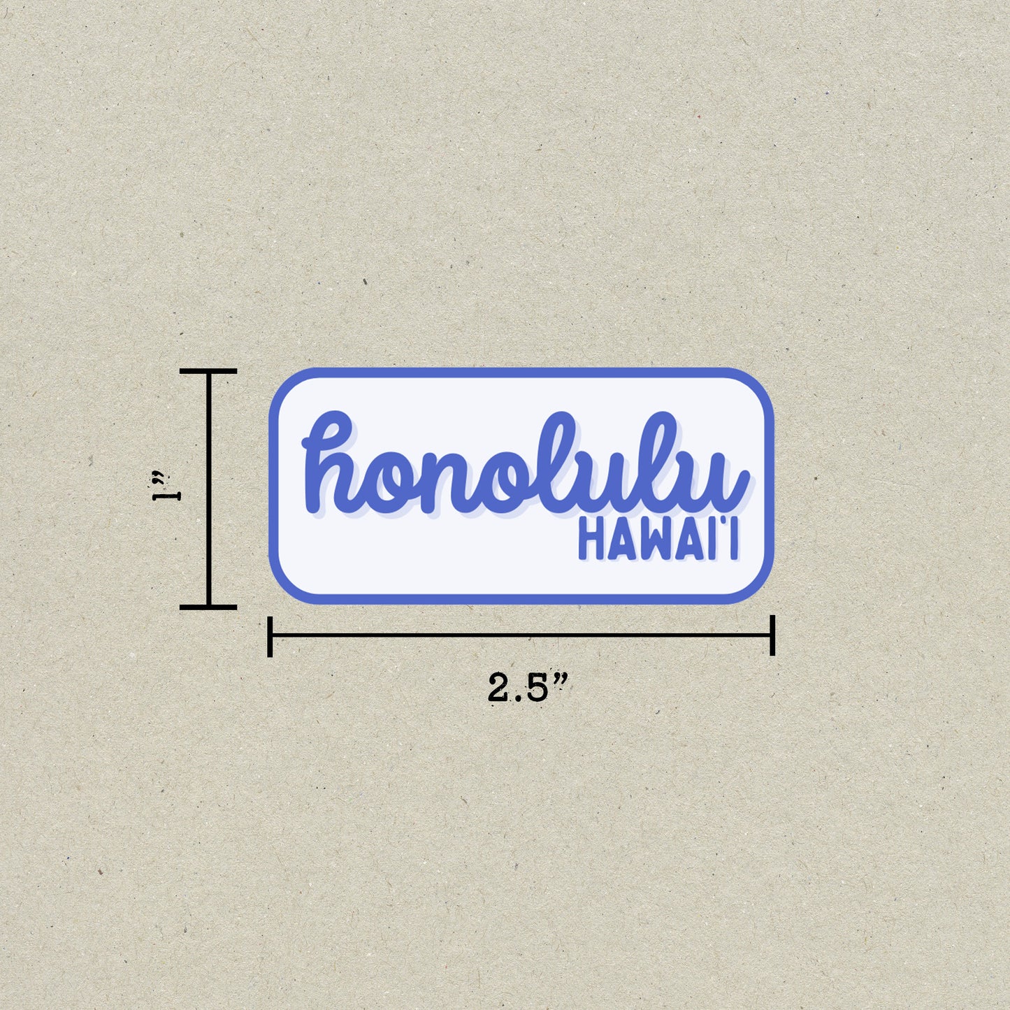Honolulu, Hawai'i Retro Travel Sticker – Colorful Vinyl Decal for Laptop, Water Bottle & Luggage