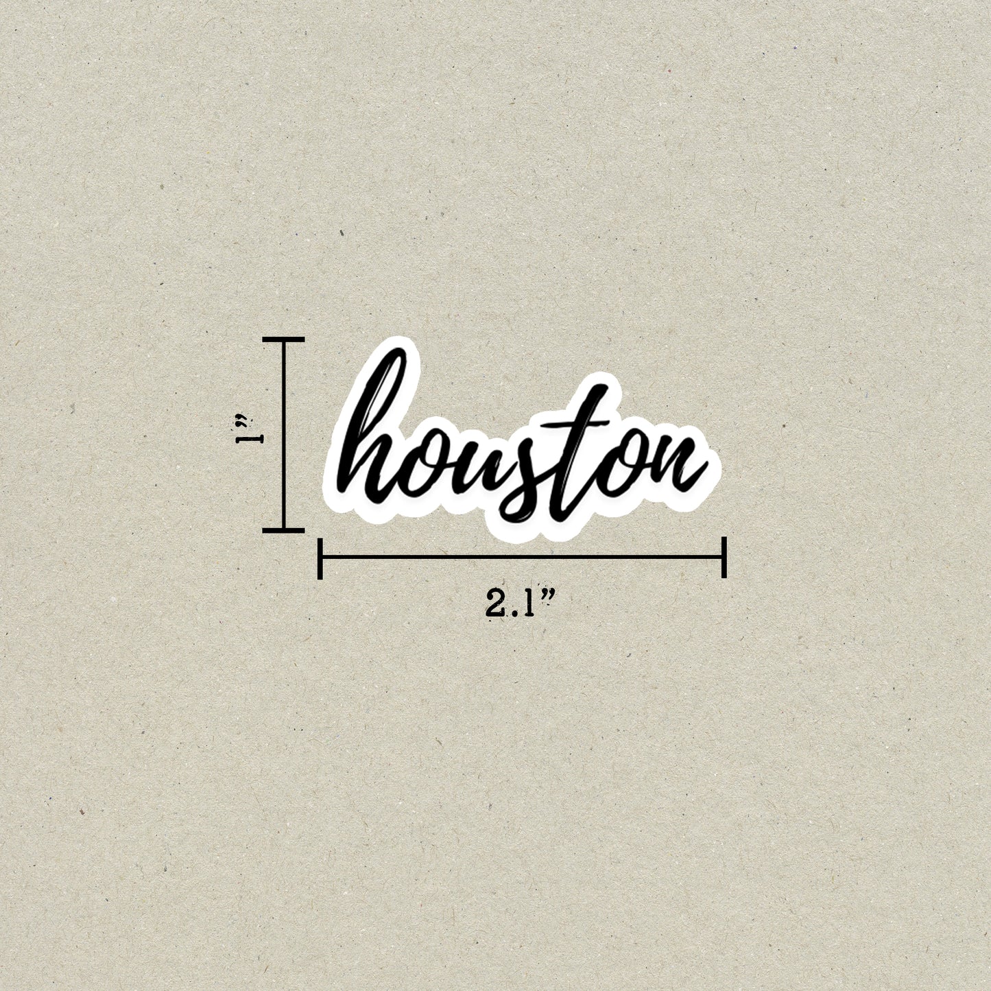 Houston Cursive Sticker