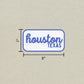 Houston, Texas Retro Travel Sticker – Colorful Vinyl Decal for Laptop, Water Bottle & Luggage