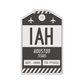 IAH Vintage Luggage Tag Sticker