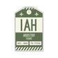 IAH Vintage Luggage Tag Sticker