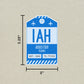 IAH Vintage Luggage Tag Sticker