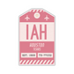 IAH Vintage Luggage Tag Sticker