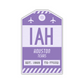 IAH Vintage Luggage Tag Sticker