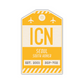 ICN Vintage Luggage Tag Sticker