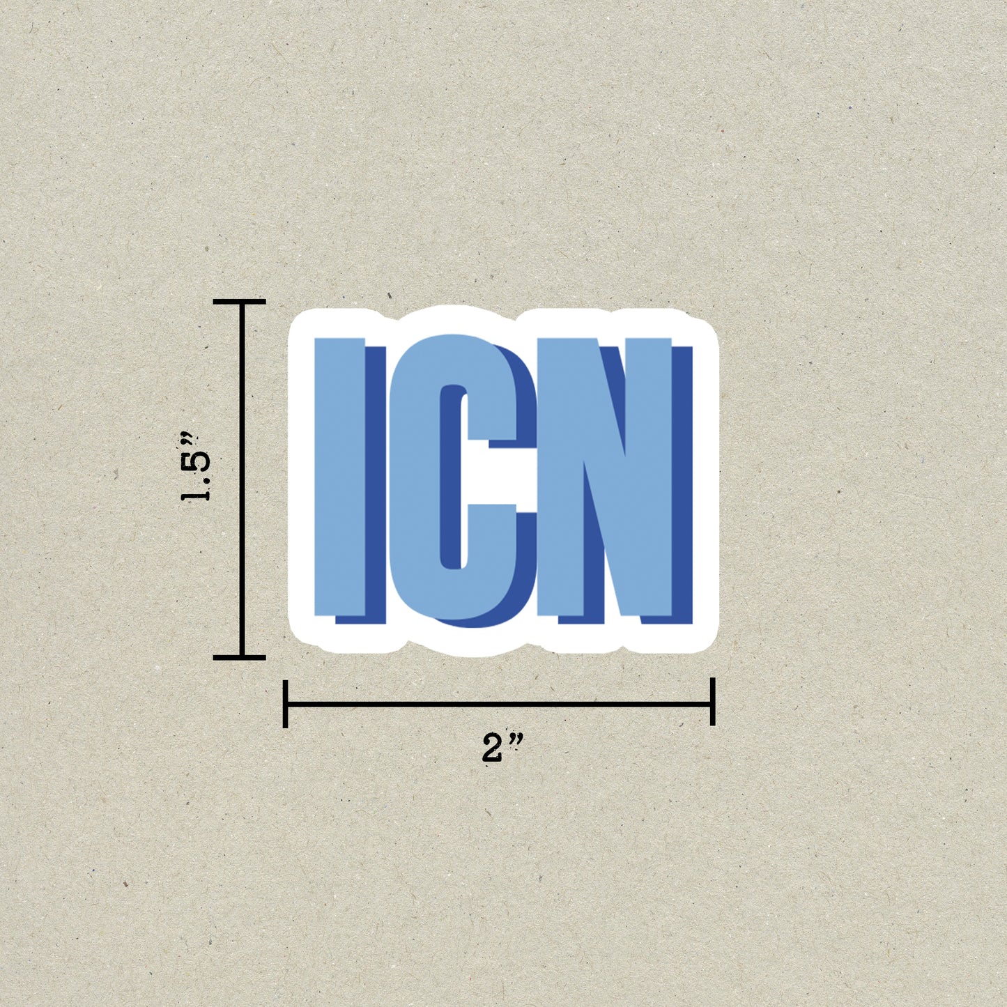 ICN Double Layered Sticker