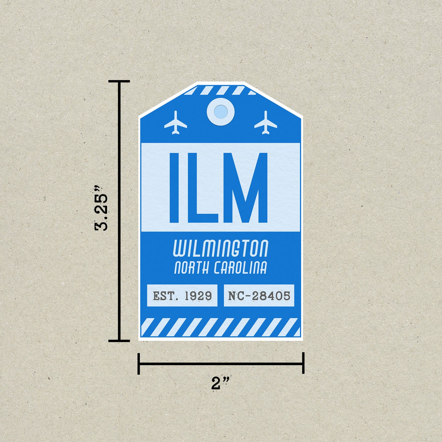 ILM Vintage Luggage Tag Sticker