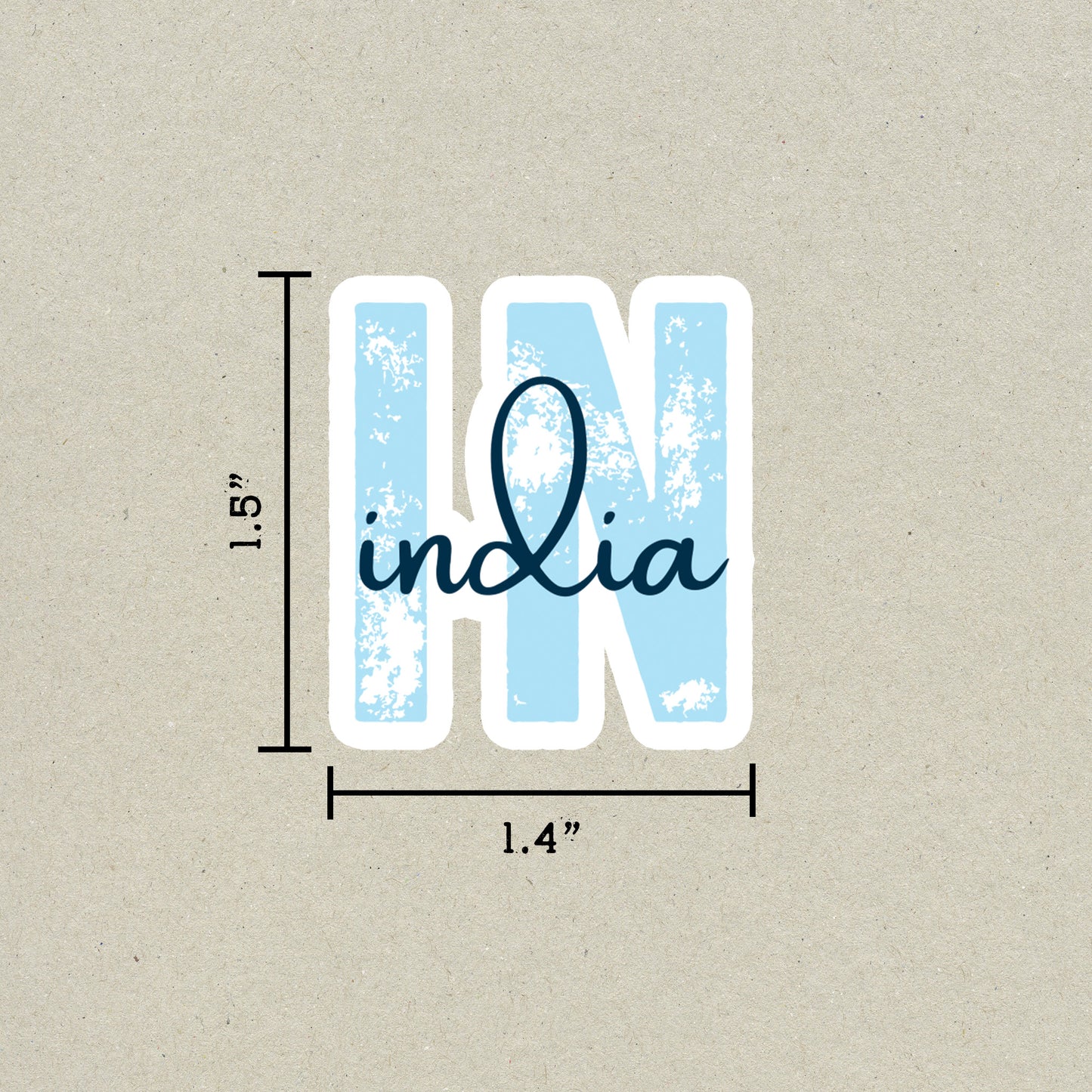 India Country Code Sticker