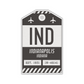 IND Vintage Luggage Tag Sticker