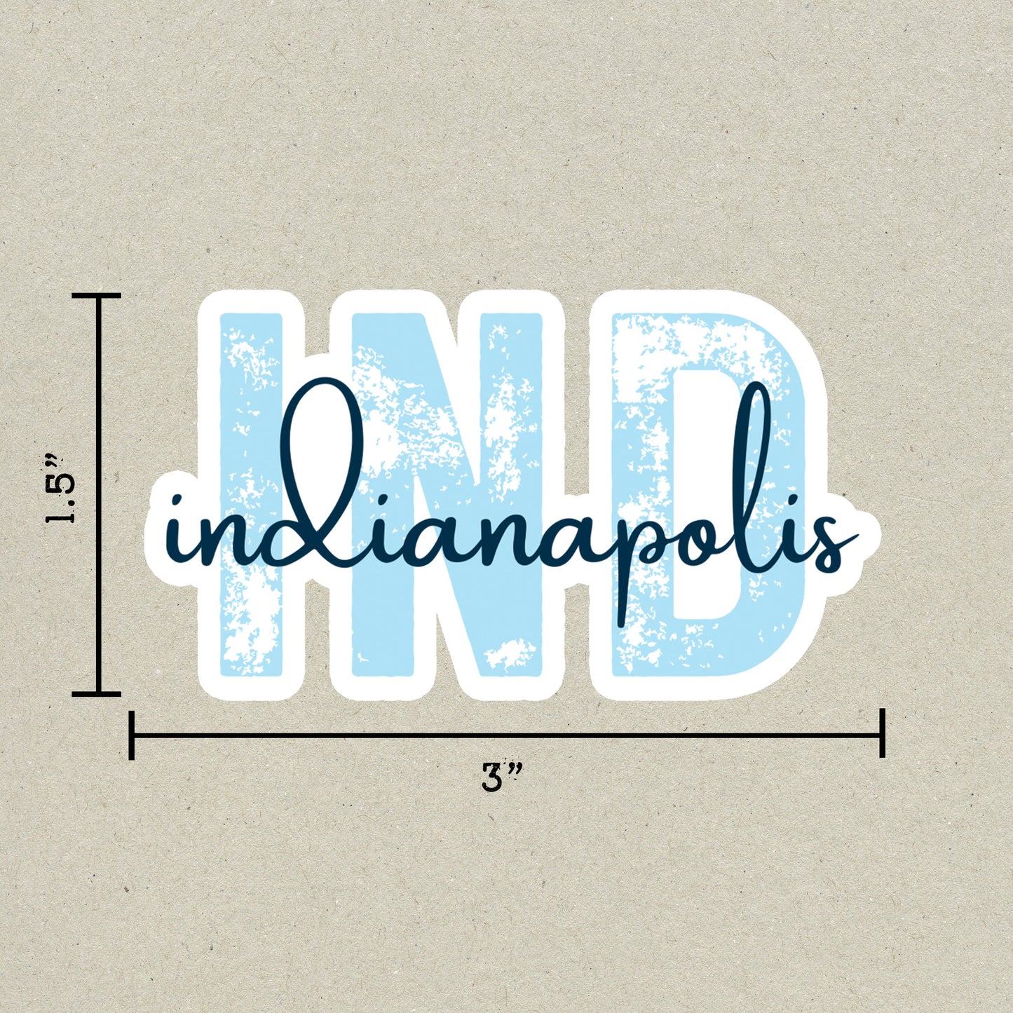 IND Indianapolis Airport Code Sticker