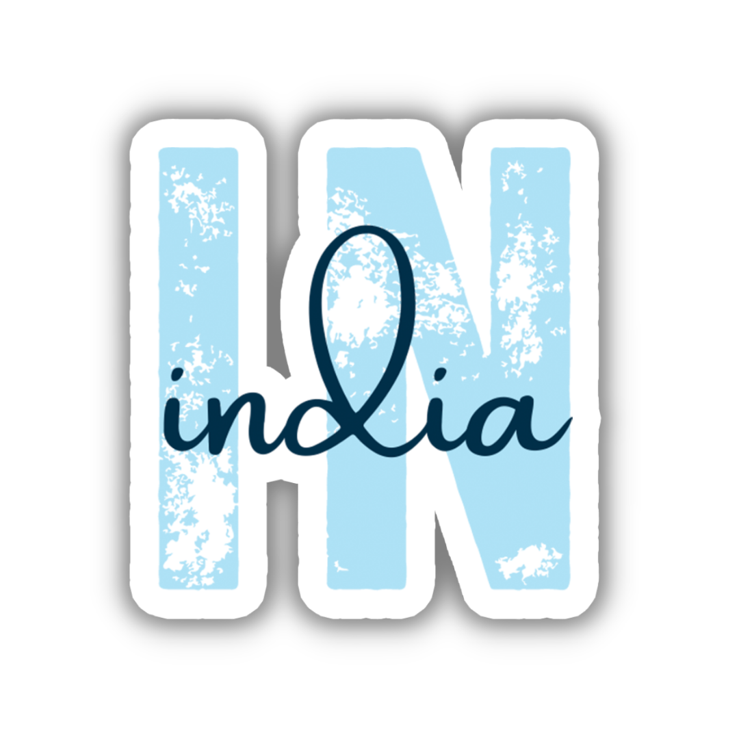 India Country Code Sticker