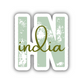 India Country Code Sticker