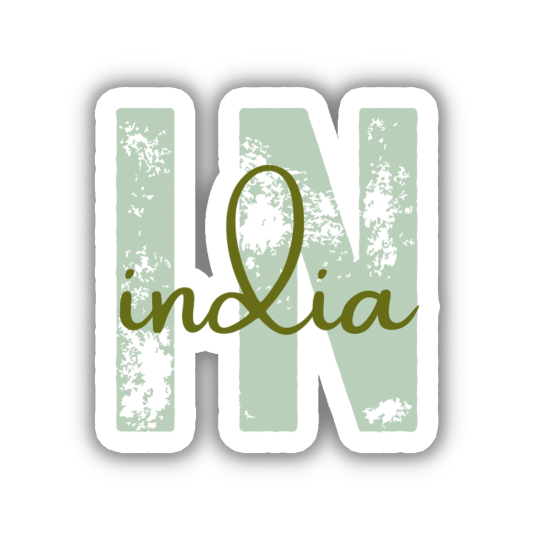 India Country Code Sticker