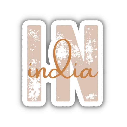 India Country Code Sticker