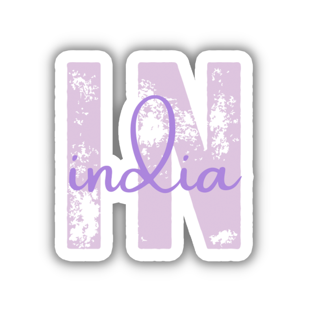 India Country Code Sticker