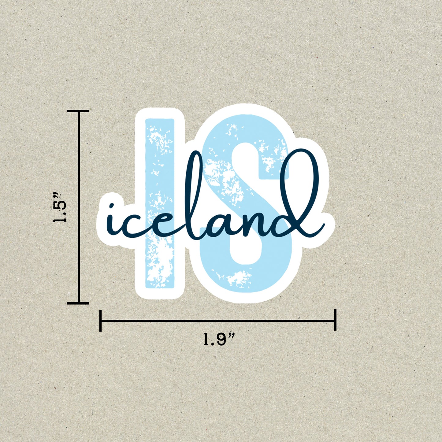 Iceland Country Code Sticker