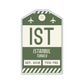 IST Vintage Luggage Tag Sticker