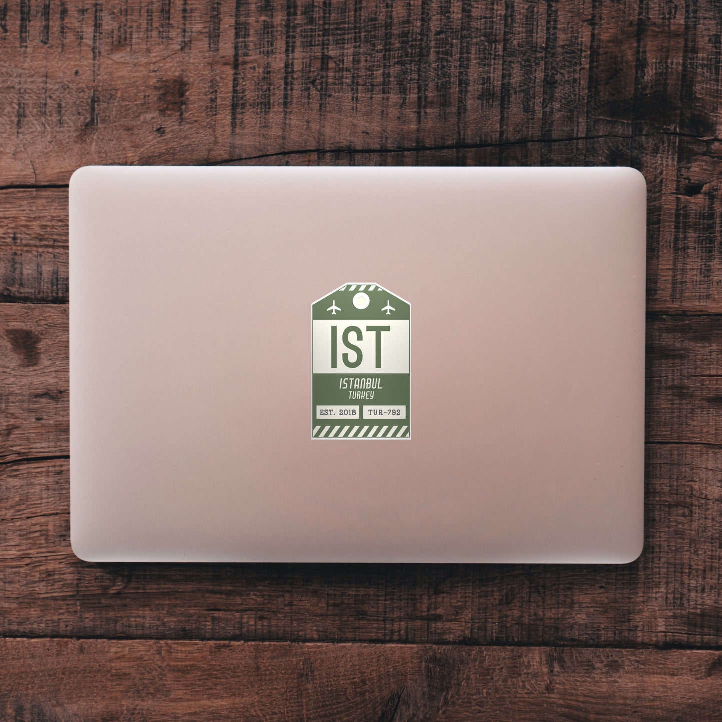 IST Vintage Luggage Tag Sticker