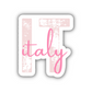 Italy Country Code Sticker
