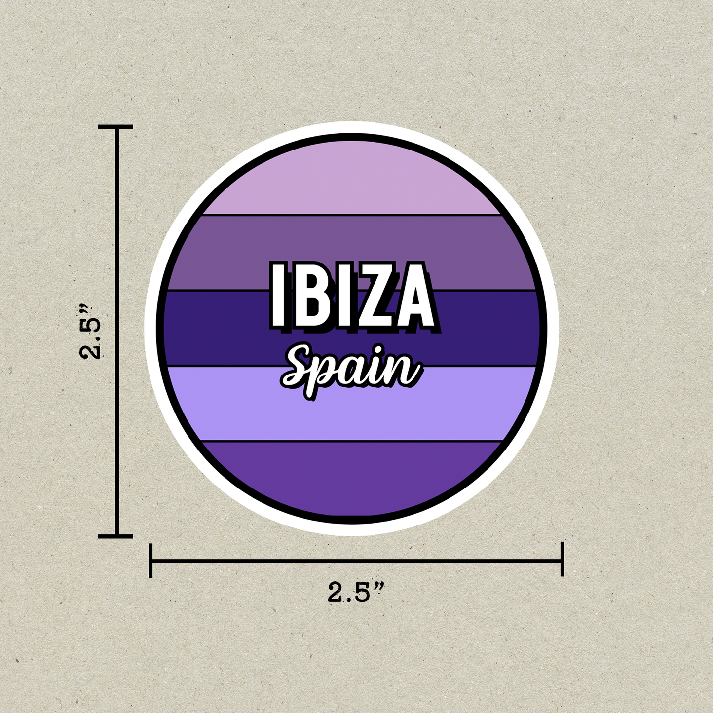 Ibiza, Spain Circle Sticker