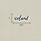 Iceland Cursive Sticker
