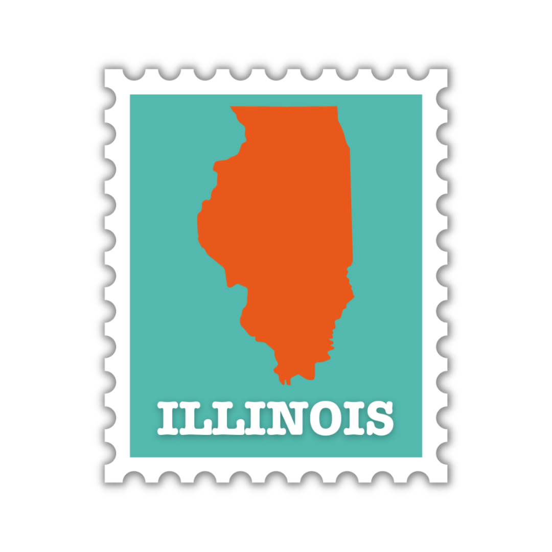 Illinois Stamp Sticker