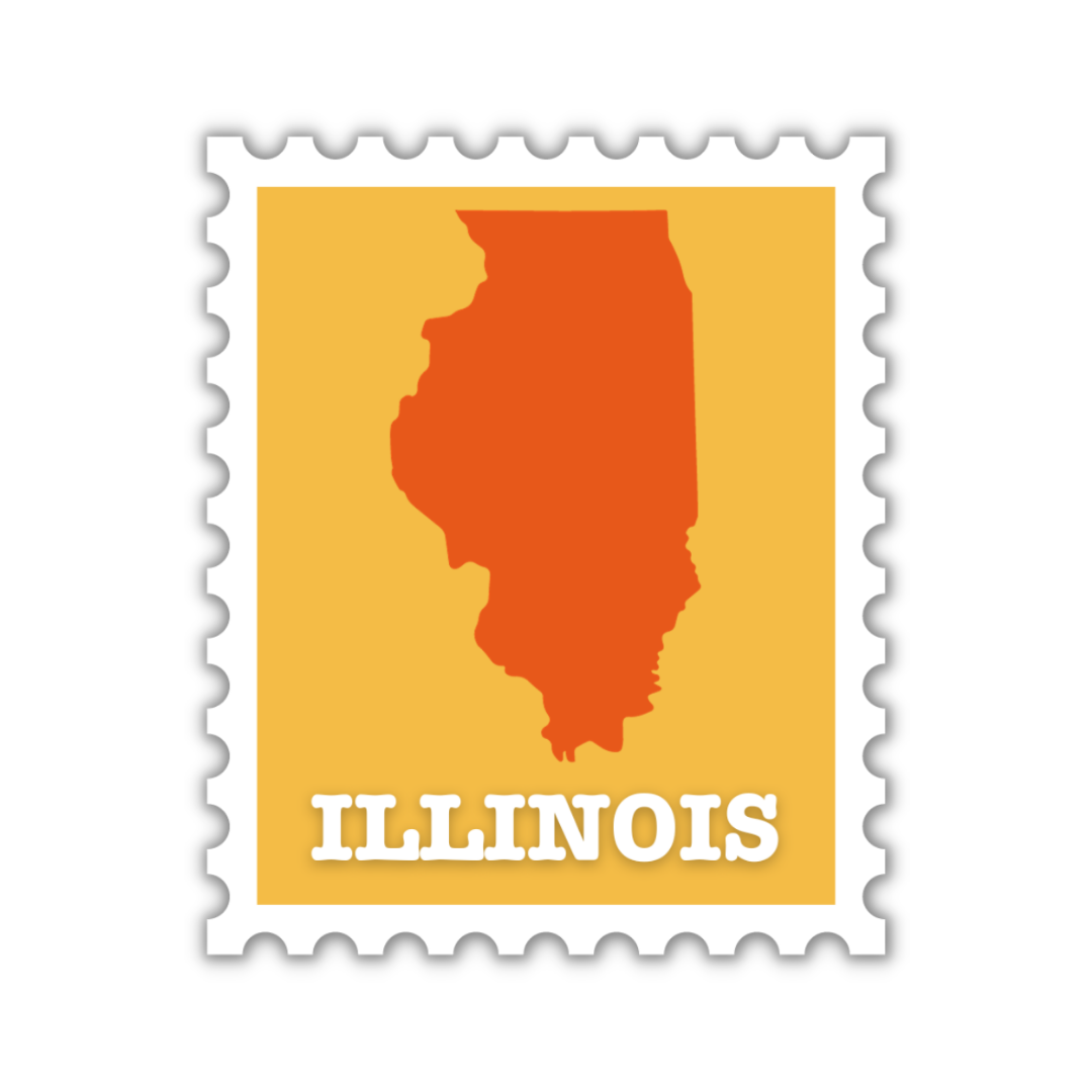 Illinois Stamp Sticker