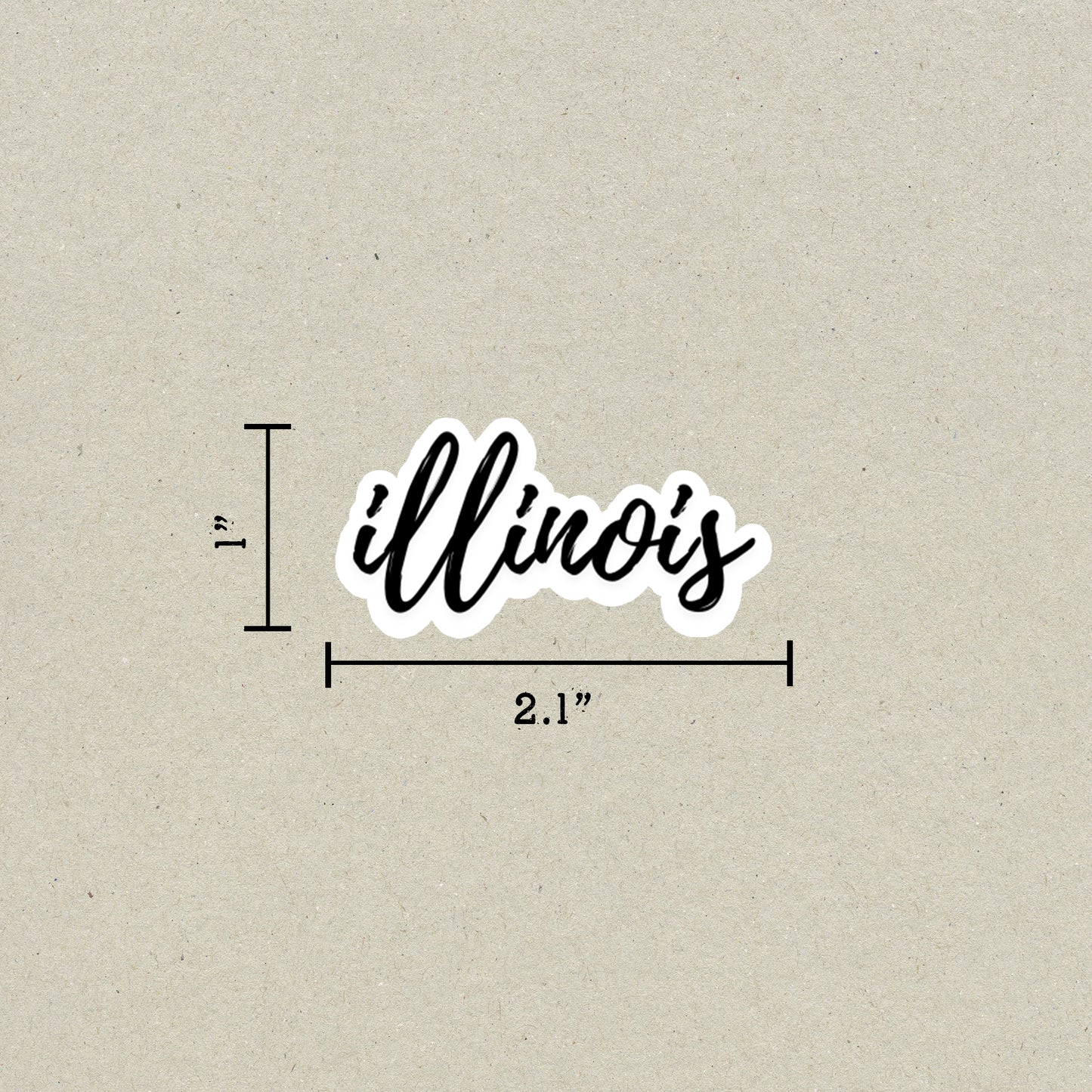 Illinois Cursive Sticker