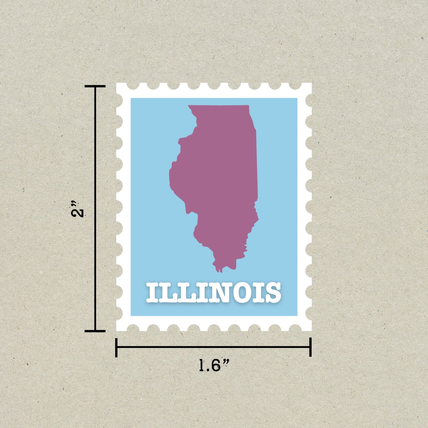 Illinois Stamp Sticker