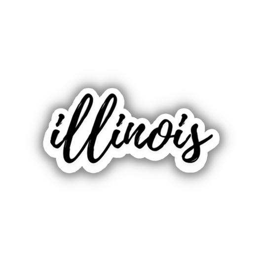 Illinois Cursive Sticker