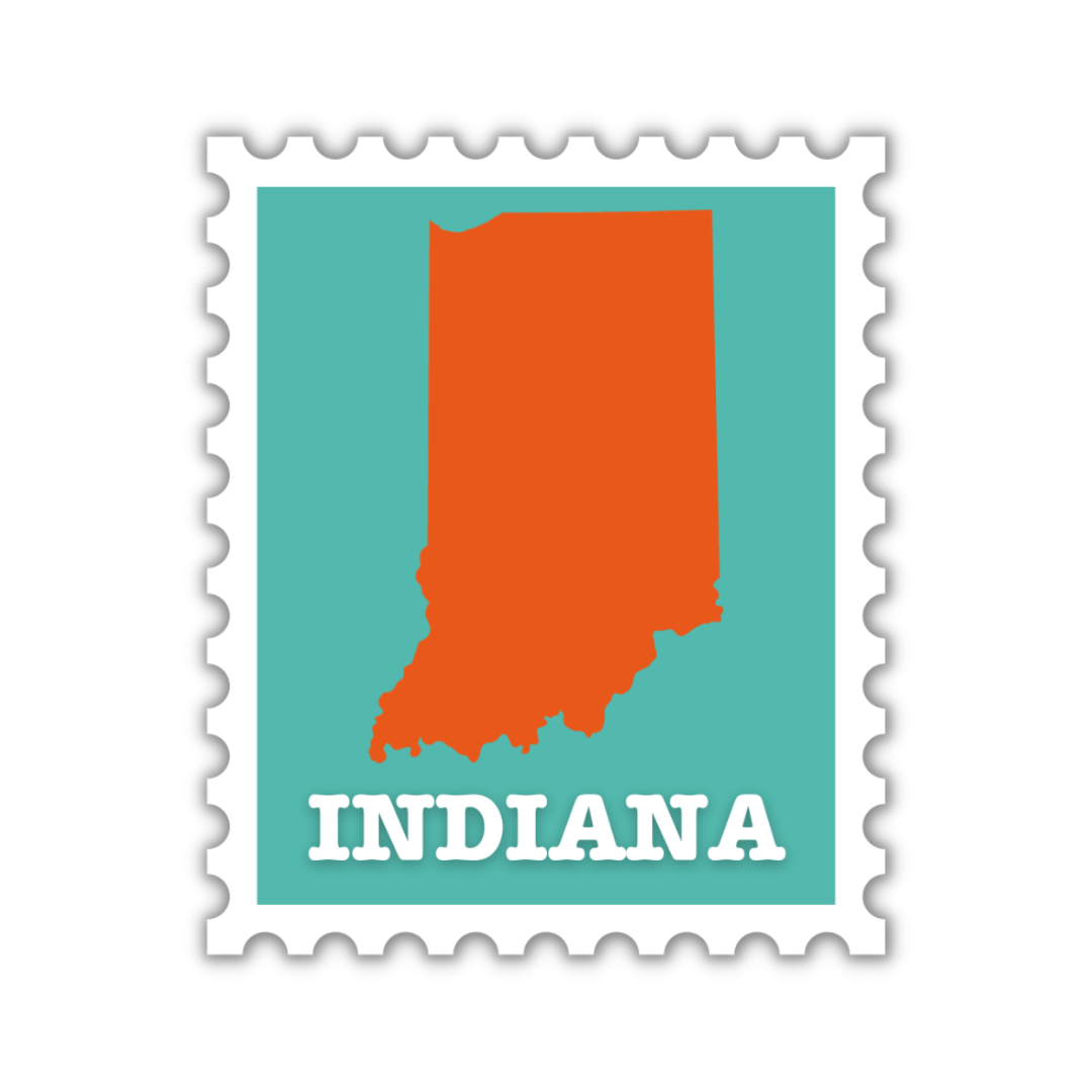 Indiana Stamp Sticker