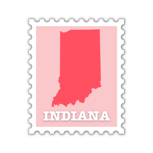 Indiana Stamp Sticker