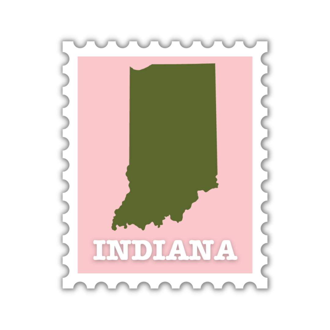 Indiana Stamp Sticker