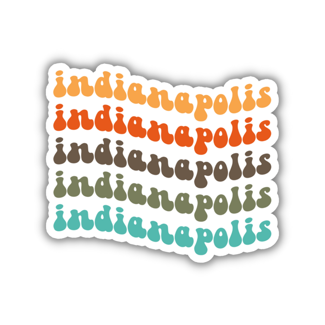 Indianapolis Retro Sticker