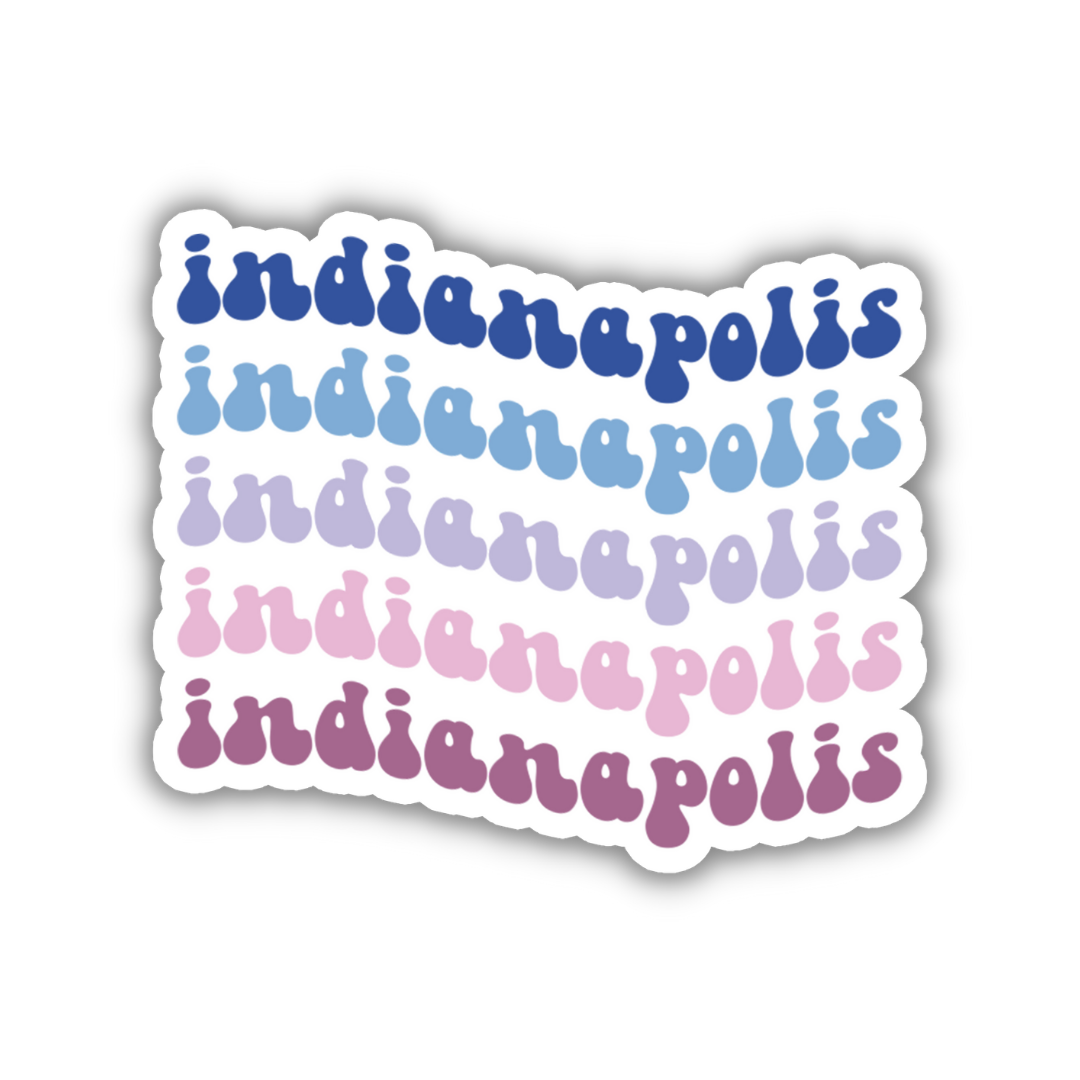 Indianapolis Retro Sticker