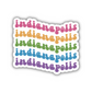 Indianapolis Retro Sticker