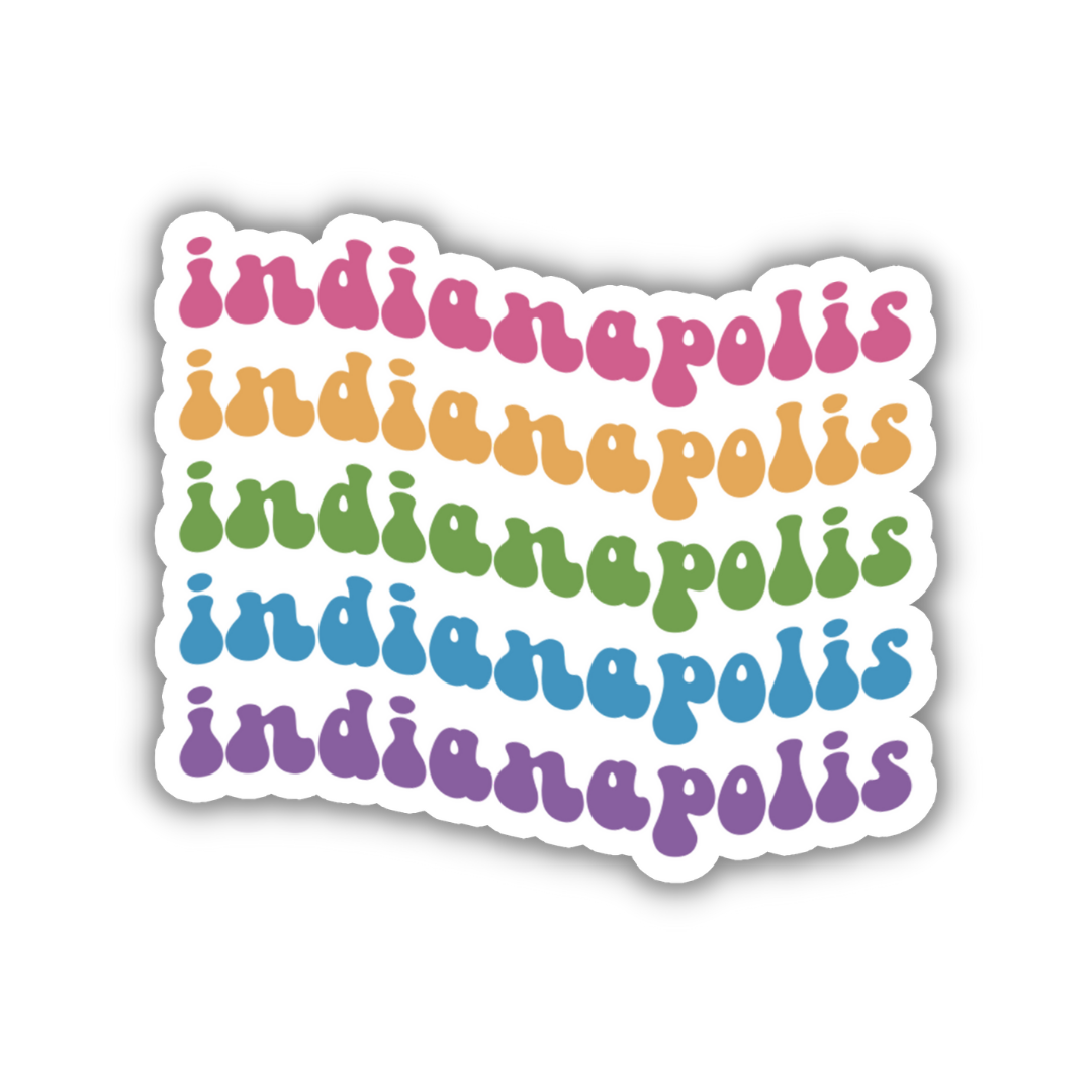 Indianapolis Retro Sticker