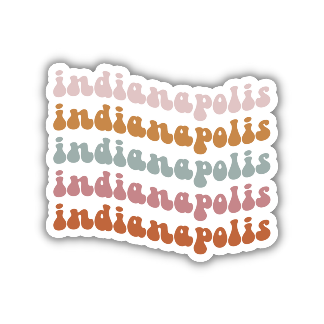 Indianapolis Retro Sticker