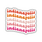 Indianapolis Retro Sticker