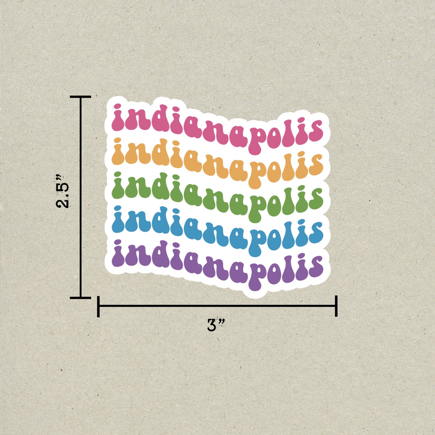 Indianapolis Retro Sticker