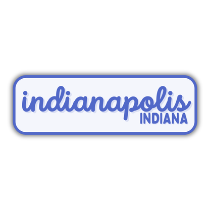 Indianapolis, Indiana Retro Travel Sticker – Colorful Vinyl Decal for Laptop, Water Bottle & Luggage