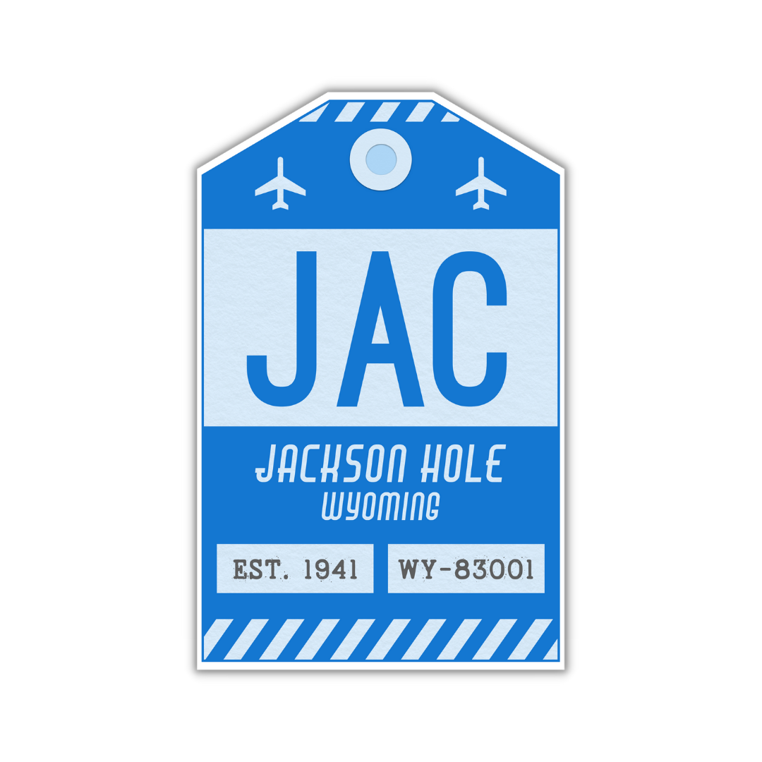 JAC Vintage Luggage Tag Sticker