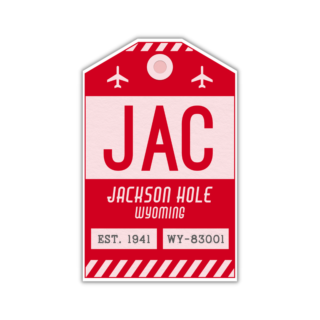 JAC Vintage Luggage Tag Sticker
