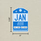 JAN Vintage Luggage Tag Sticker