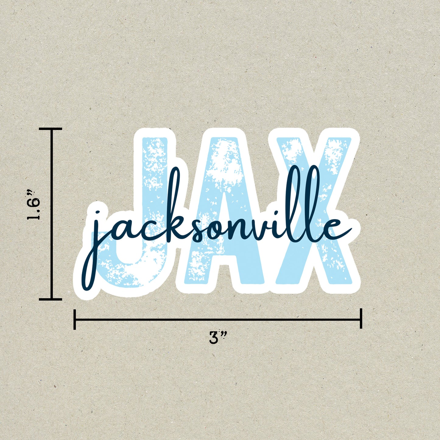 JAX Jacksonville Airport Code Sticker