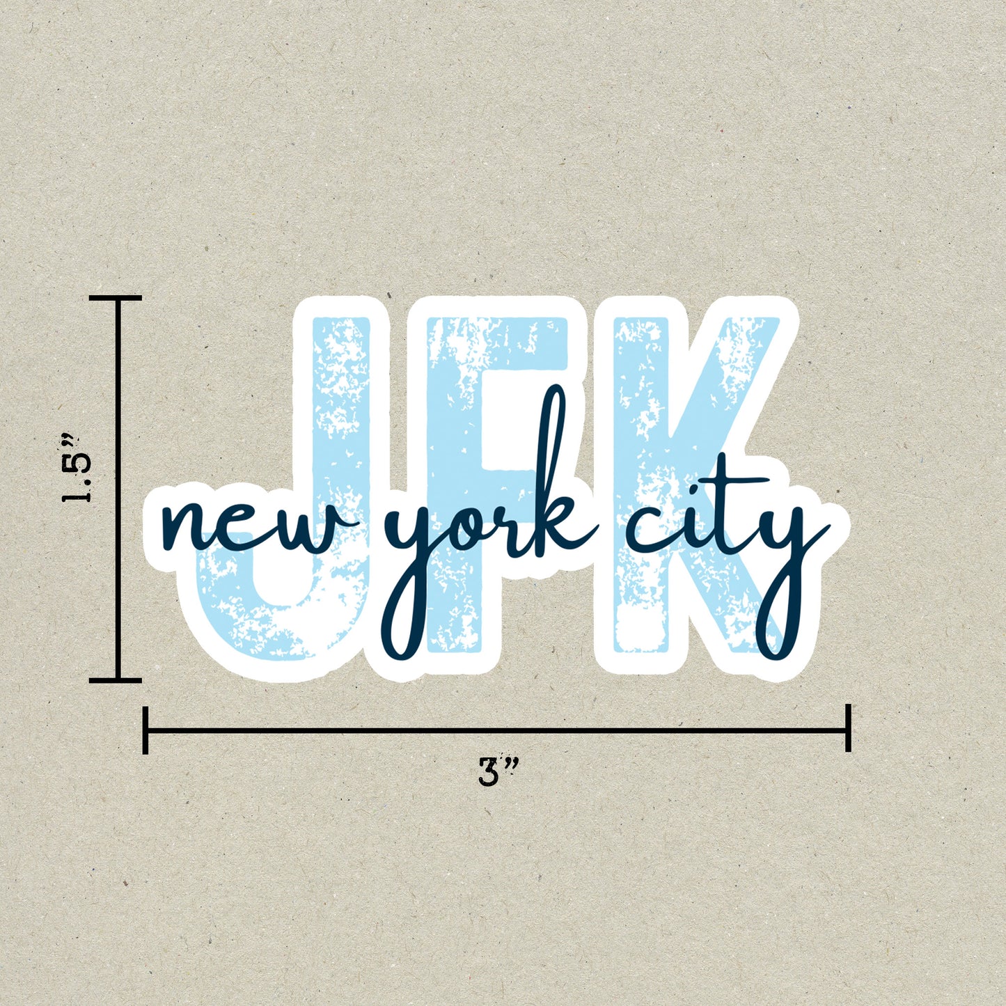 JFK New York City Airport Code Sticker