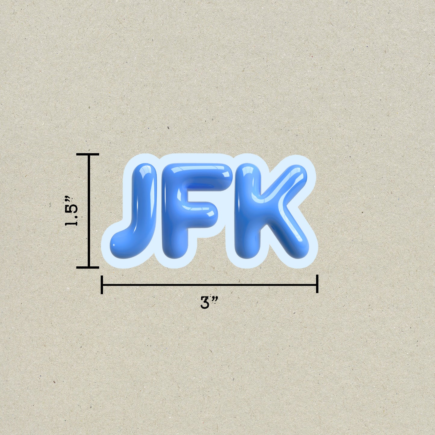 JFK Bubble Sticker