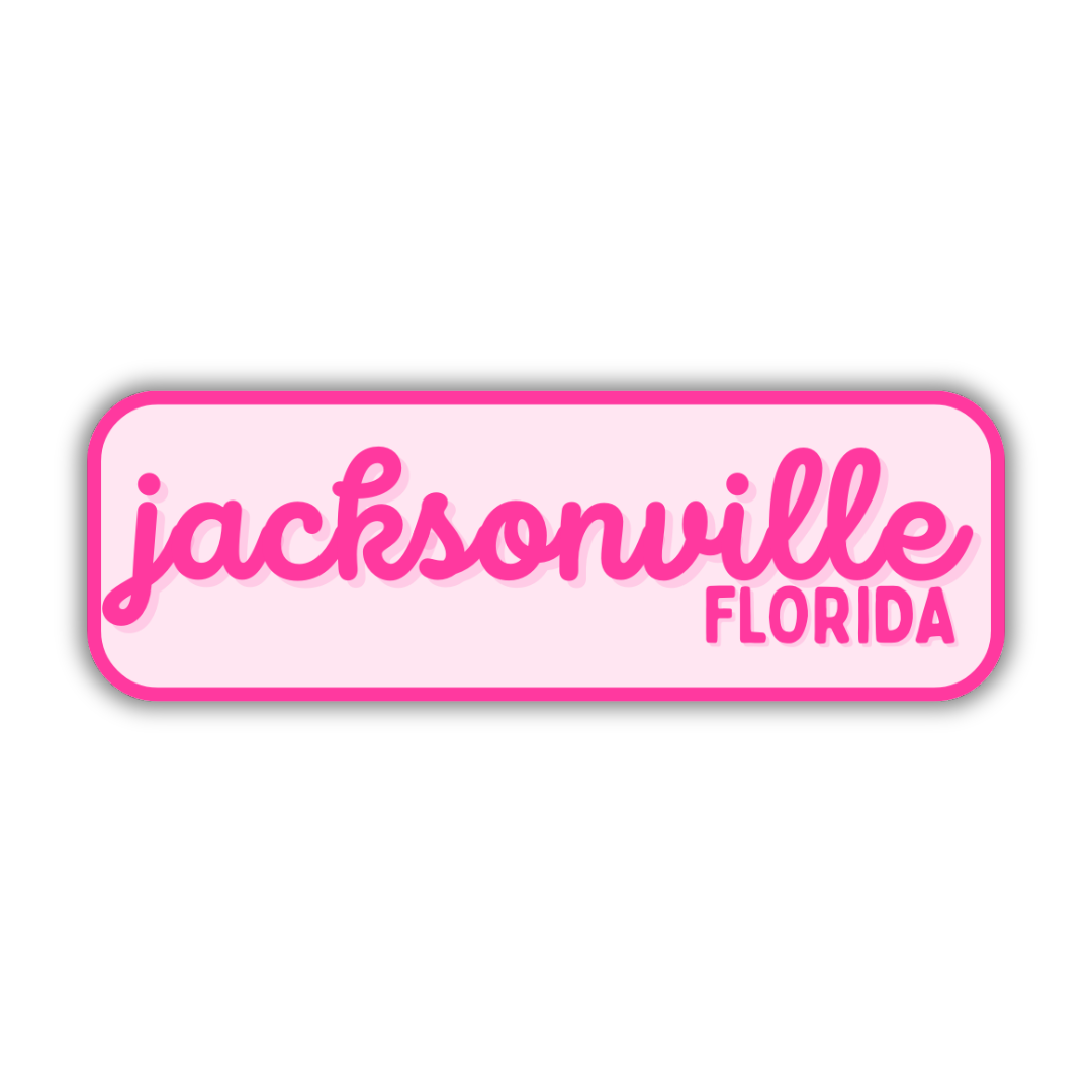 Jacksonville, Florida Retro Travel Sticker – Colorful Vinyl Decal for Laptop, Water Bottle & Luggage